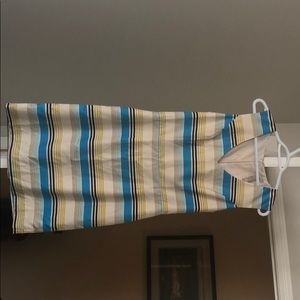 Striped Banana Republic Sleeveless Dress